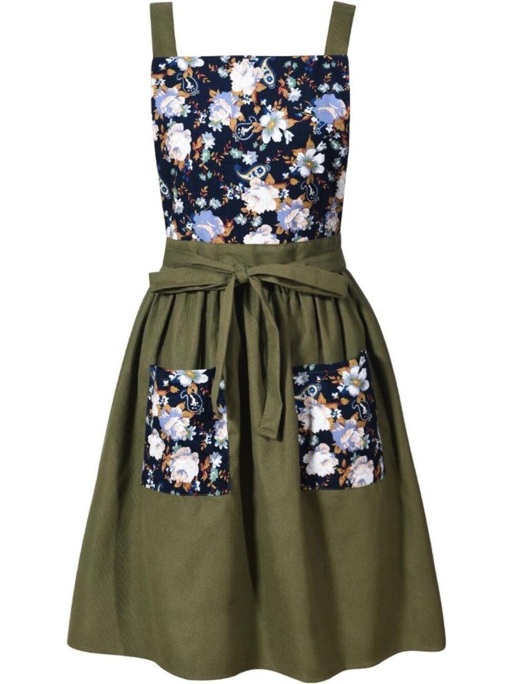 Vintage Pinafore Aprons for Women with Pockets for Kitchen